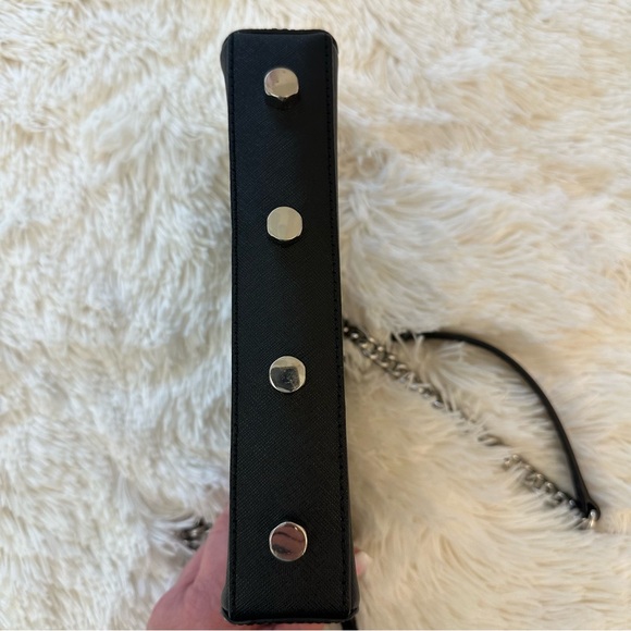 Rebecca Minkoff Avery Saffiano Black Leather Crossbody Bag - Picture 5 of 14